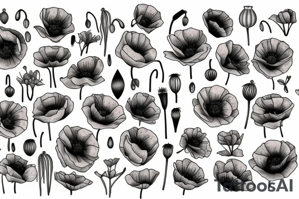 Poppy flower Brady tattoo idea
