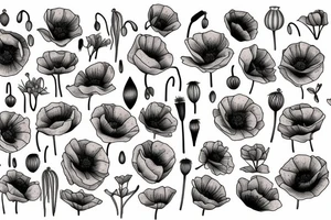 Poppy flower Brady tattoo idea