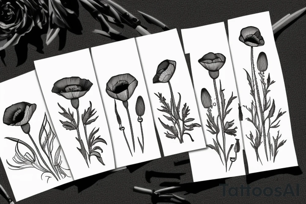 Poppy flower Brady tattoo idea