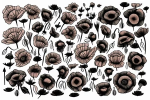 Poppy flower tattoo idea