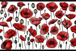 Poppy flower tattoo idea