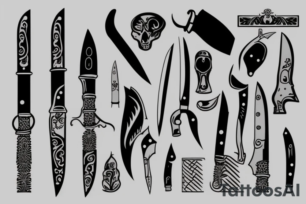 Knife tattoo idea