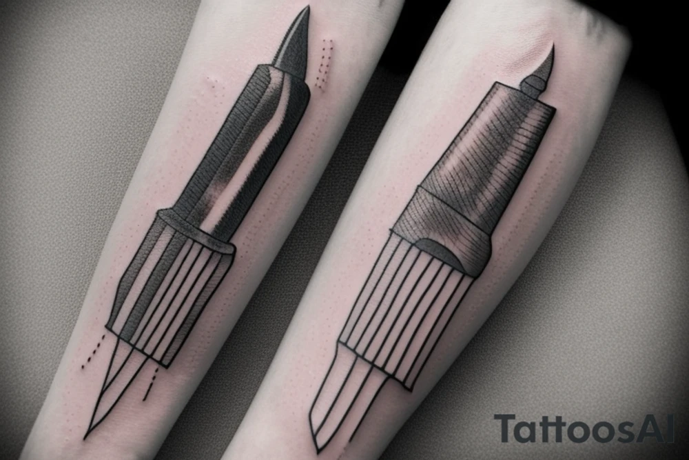 Knife tattoo idea