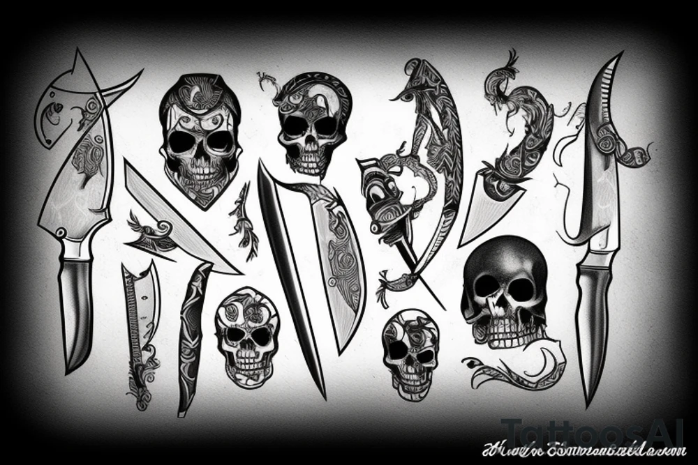 Knife tattoo idea