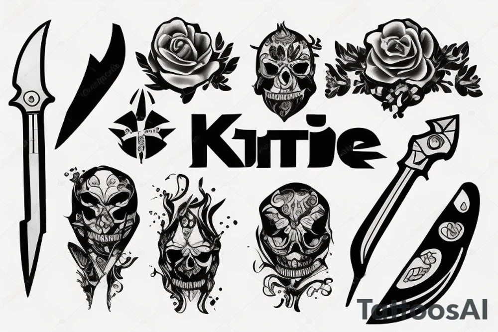 Knife tattoo idea