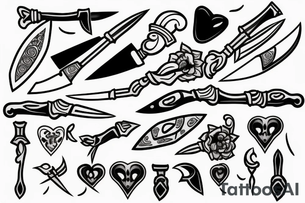 Knife tattoo idea