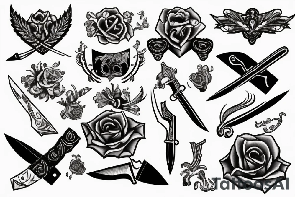 Knife tattoo idea