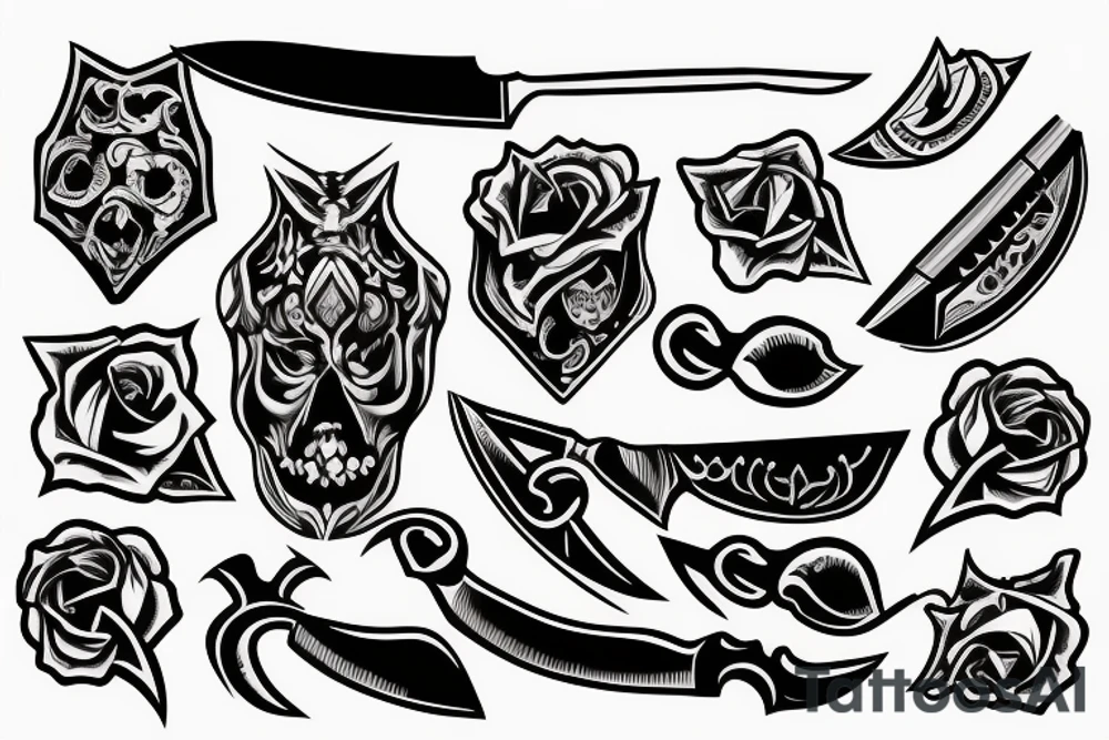 Knife tattoo idea