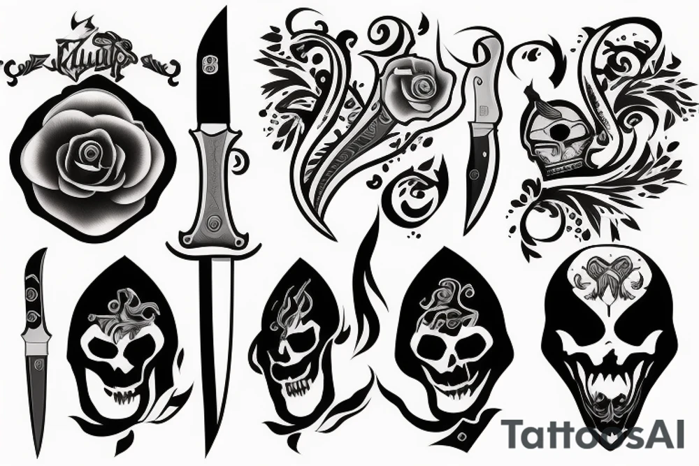 Knife tattoo idea