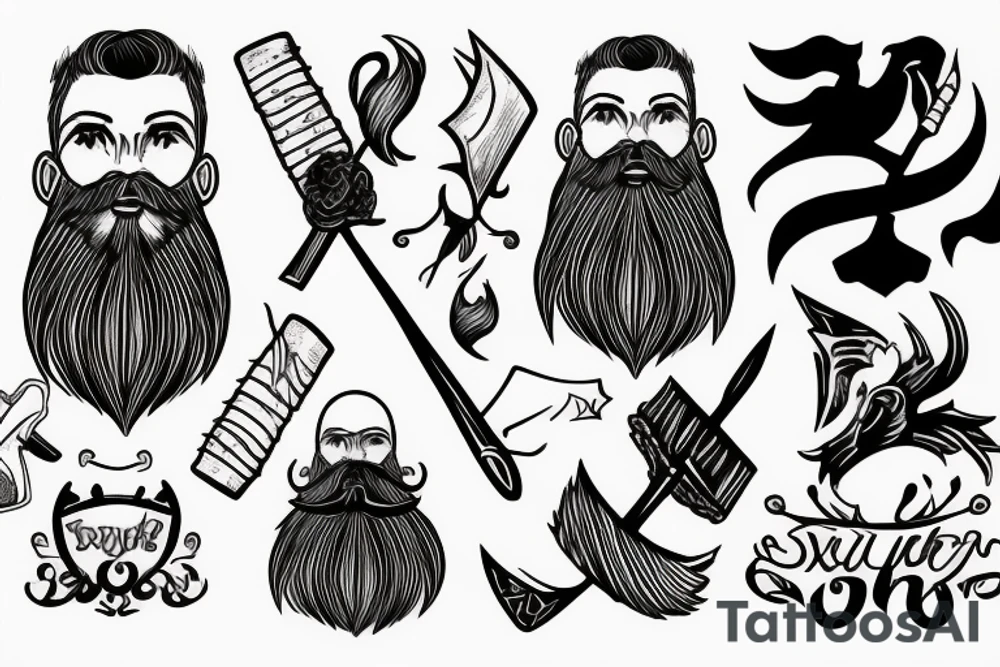 Bearded axe tattoo idea