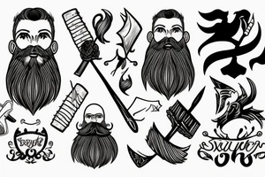 Bearded axe tattoo idea