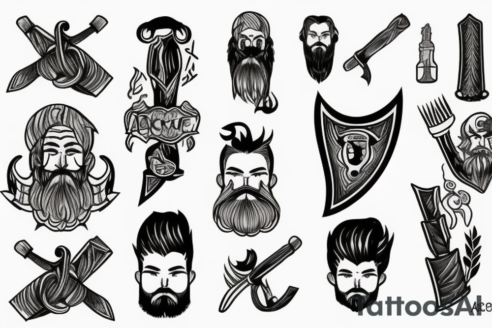 Bearded axe tattoo idea