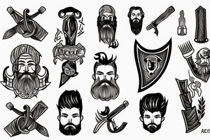 Bearded axe tattoo idea