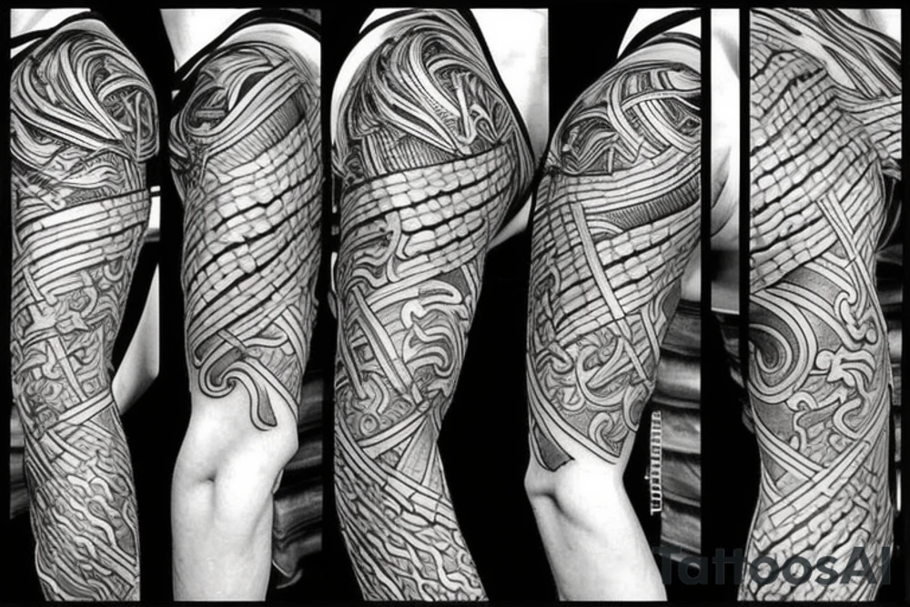 Sword on fire tattoo idea