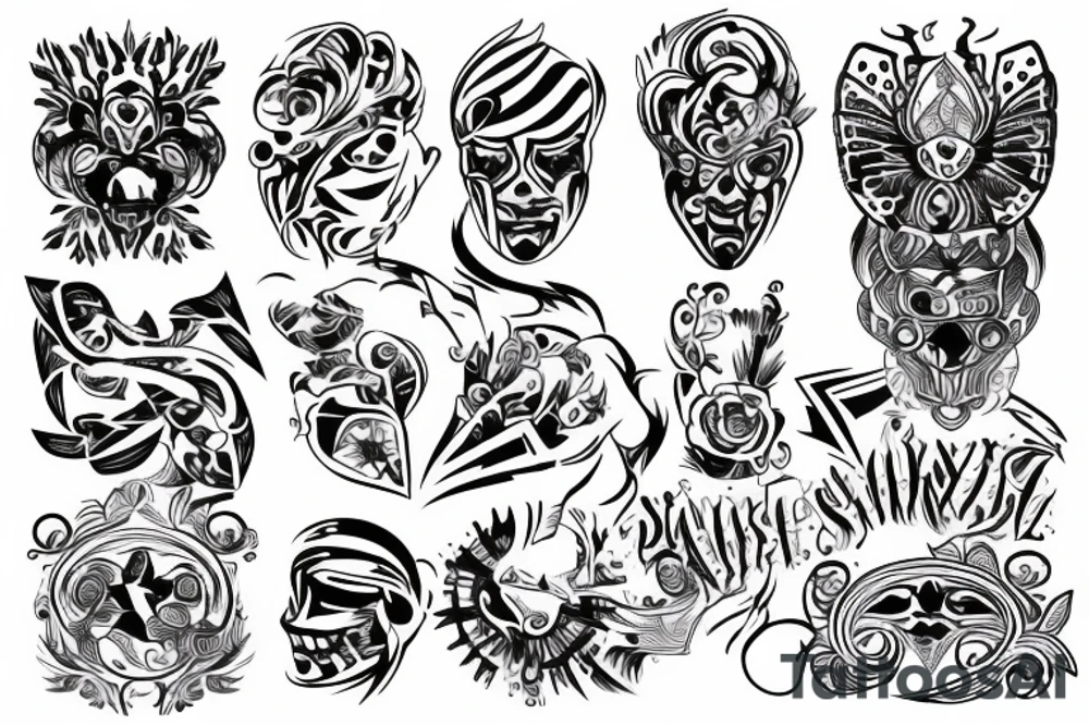 Flash tattoos for festival tattoo idea