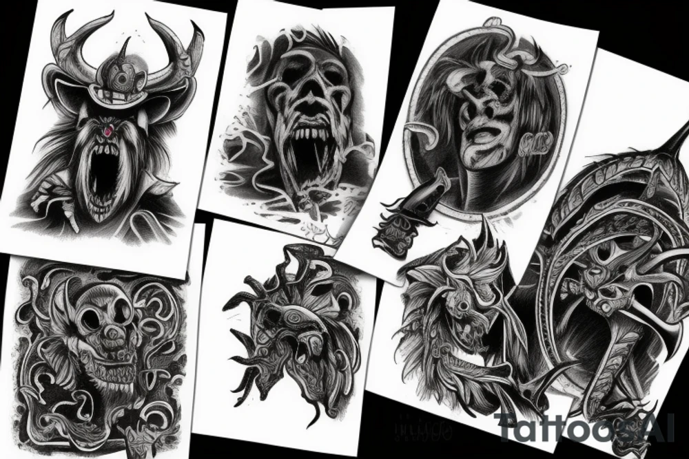 Wild west demon tattoo idea