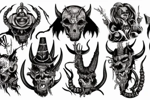 Wild west demon tattoo idea