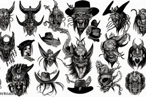 Wild west demon tattoo idea