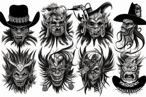 Wild west demon tattoo idea