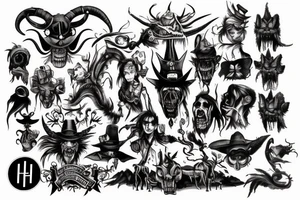 Wild west demon tattoo idea