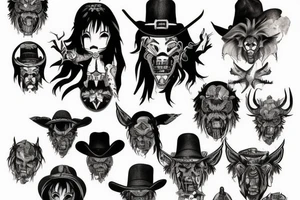 Wild west demon tattoo idea