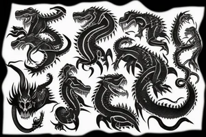 One tatto crocodile demon tattoo idea