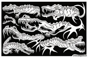 One tatto crocodile demon tattoo idea