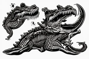 One tatto crocodile demon tattoo idea