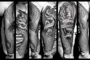 One tatto crocodile demon tattoo idea