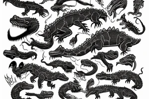 One tatto crocodile demon tattoo idea