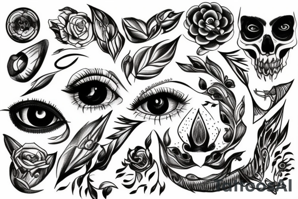 Dark eye tattoo idea