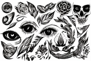 Dark eye tattoo idea