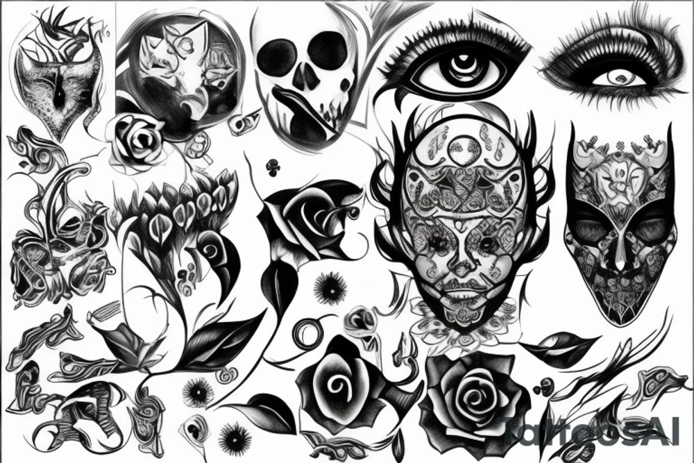 Dark eye tattoo idea