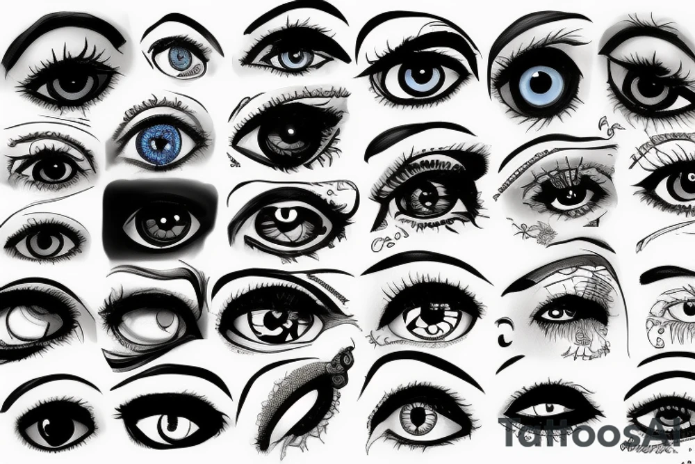 Dark evel eye tattoo idea