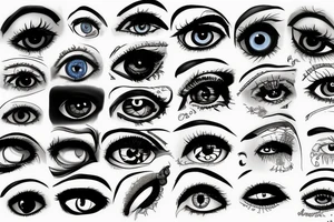Dark evel eye tattoo idea