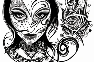 Dark evel eye tattoo idea