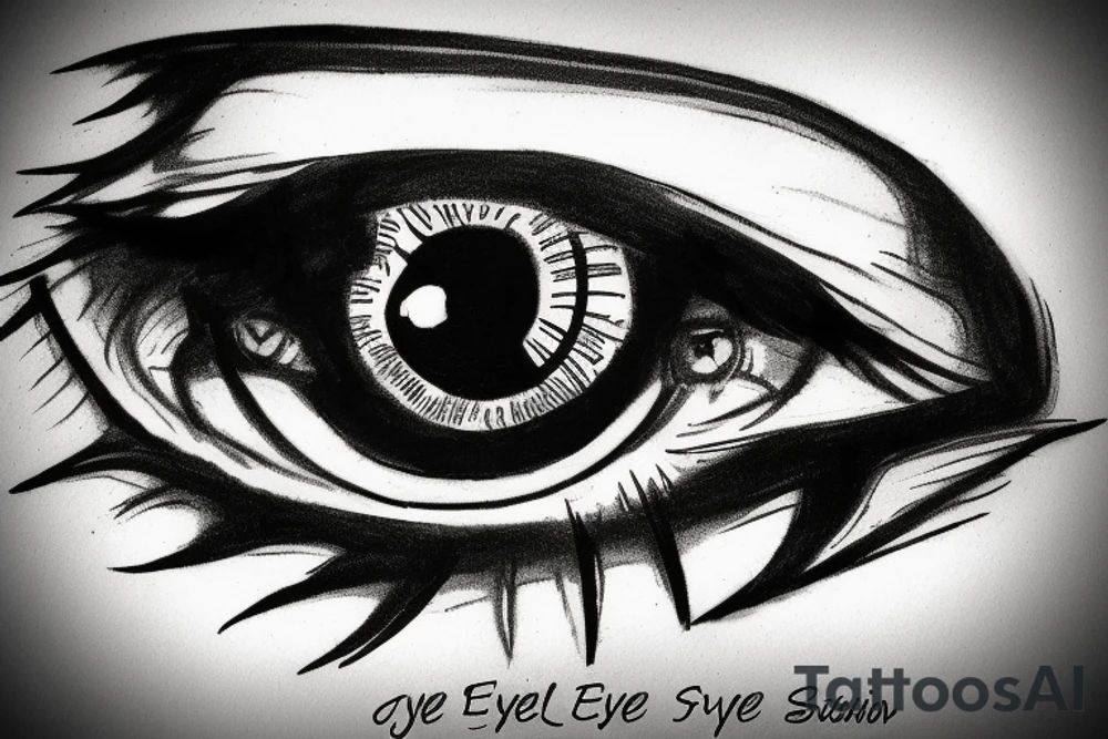 Evel eye tattoo idea