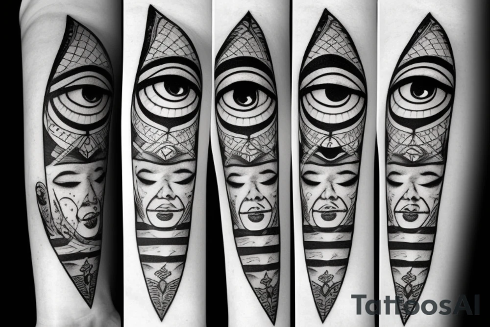 Evel vertical eye tattoo idea