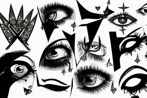 Evel vertical eye tattoo idea