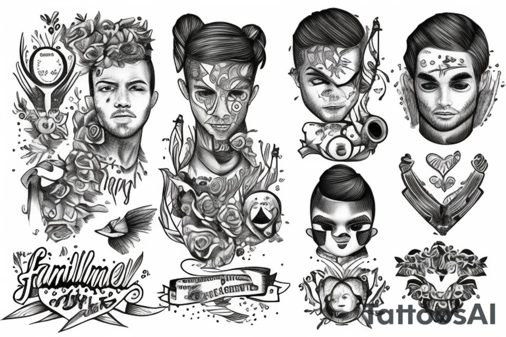 Familien Noah David Gabriel Luca tattoo idea