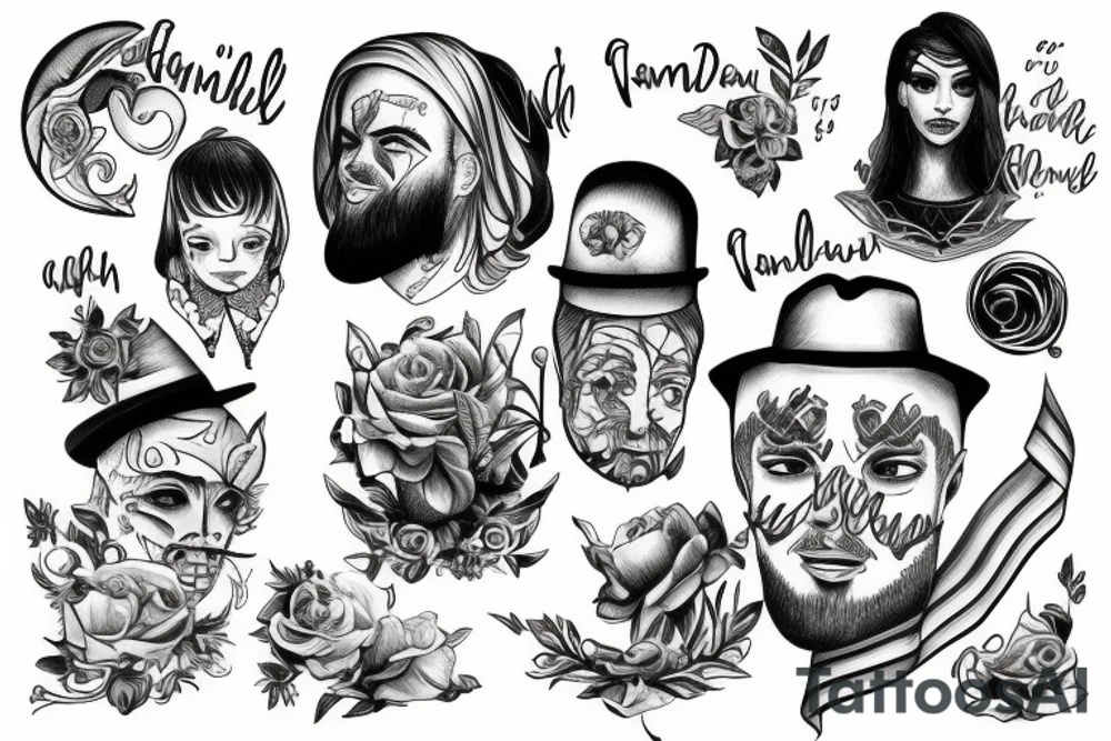 Familien Noah David Gabriel Luca tattoo idea