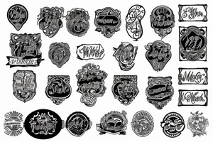 Names tattoo mit dogtag tattoo idea