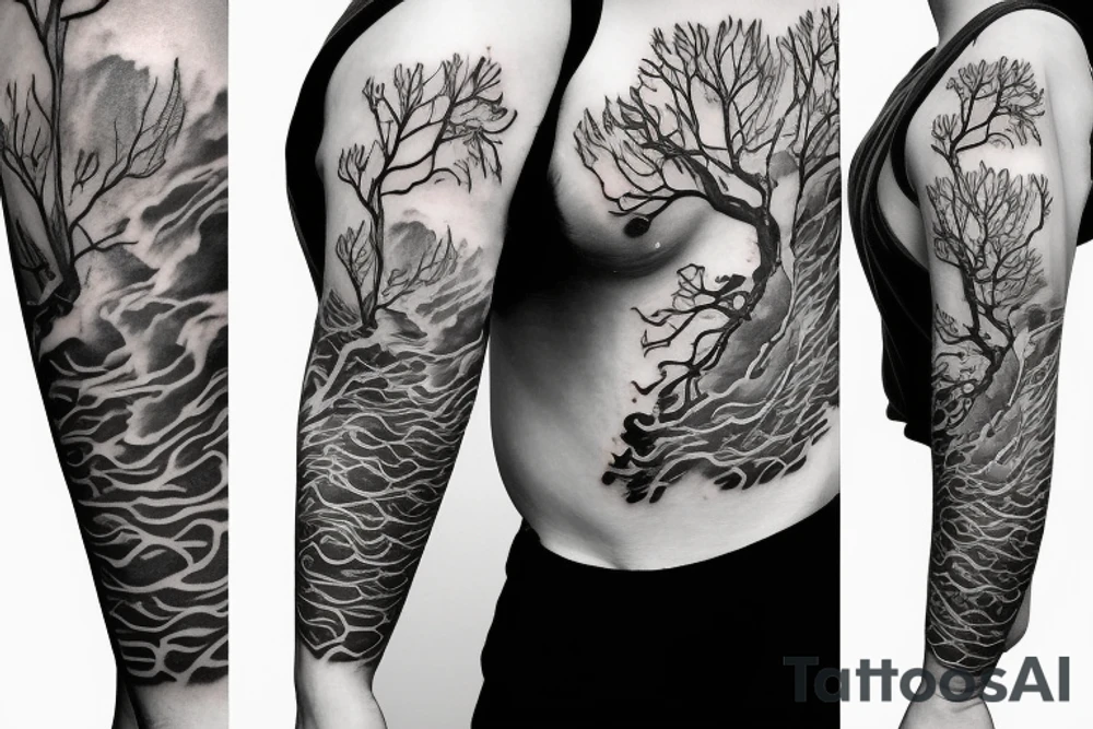 FAMILY TREE CLOUDS tattoo idea