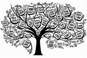 FAMILY TREE WITH NAMES tattoo idea