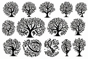 FAMILY TREE WITH NAMES tattoo idea