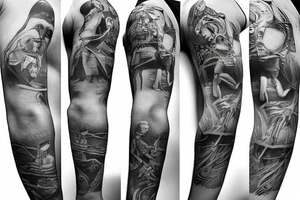 skater doing a kickflip tattoo idea