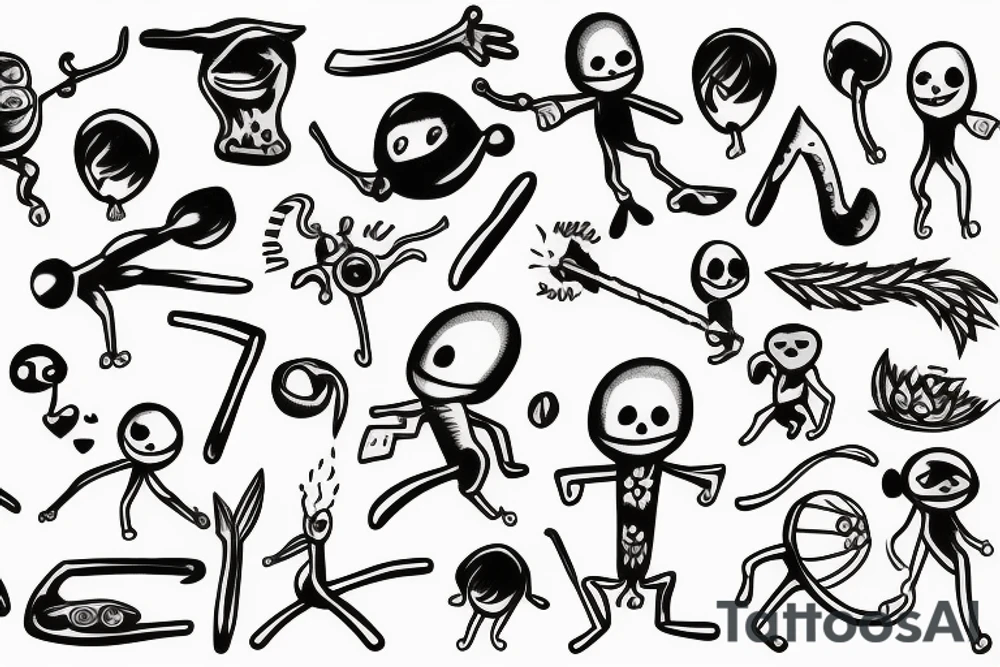 Stick man tattoo idea