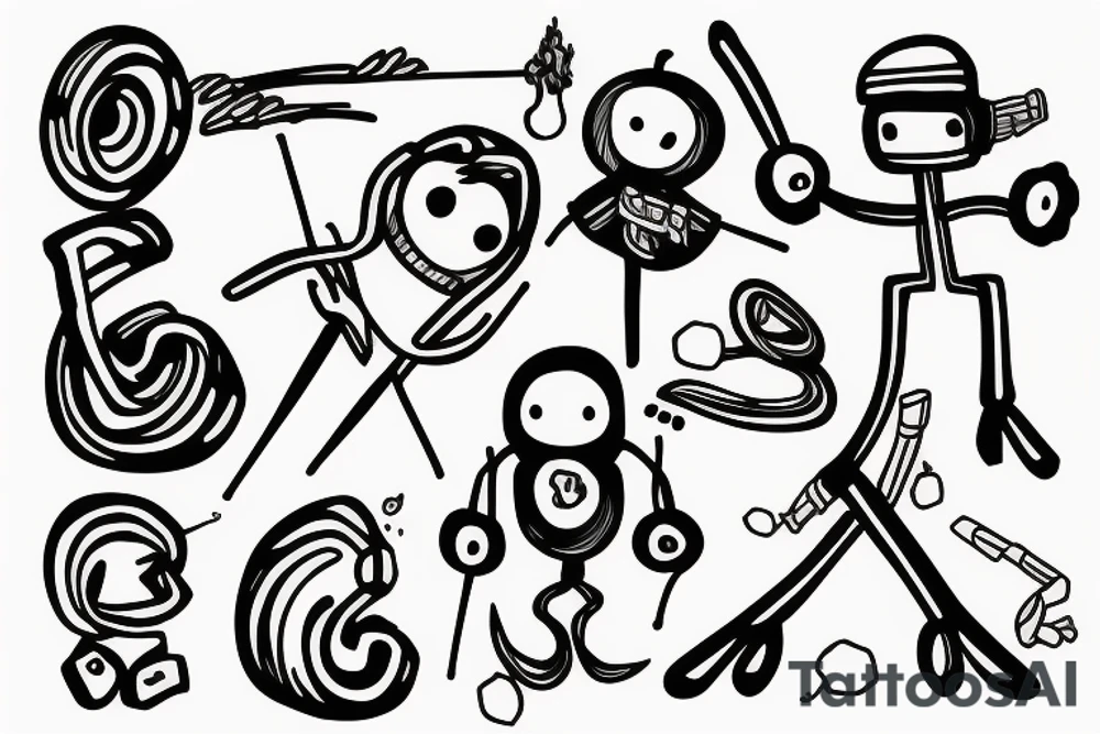 Stick man tattoo idea