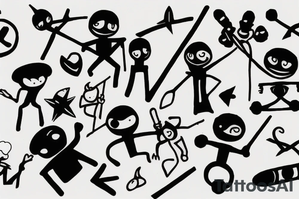 Stick man tattoo idea