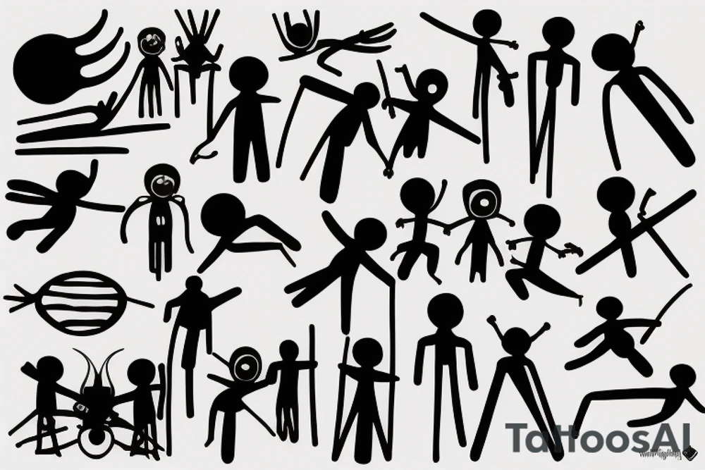 Stick man tattoo idea